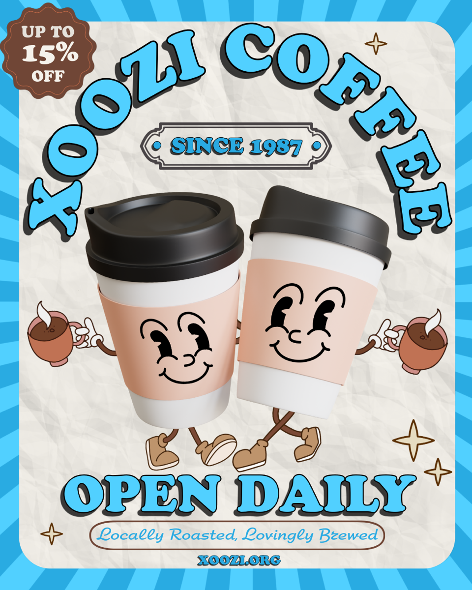 Coffee flyer by Jasmine DiCara